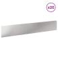 Preview: Rasenkante 20 stk. 100 x 18 cm Stahl Silber