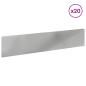 Preview: Rasenkante 20 stk. 100 x 22 cm Stahl Silber