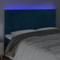 Preview: LED Kopfteil Dunkelblau 160x5x118/128 cm Samt