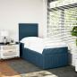 Preview: Boxspringbett mit Matratze Dunkelblau 80x200 cm Samt