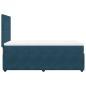 Preview: Boxspringbett mit Matratze Dunkelblau 80x200 cm Samt