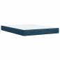 Preview: Boxspringbett mit Matratze Blau 160x200 cm Samt