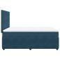 Preview: Boxspringbett mit Matratze Dunkelblau 160x200 cm Samt