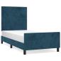Preview: Bettgestell ohne Matratze Dunkelblau 80x200 cm Samt