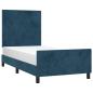 Preview: Bettgestell ohne Matratze Dunkelblau 80x200 cm Samt