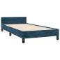 Preview: Bettgestell ohne Matratze Dunkelblau 80x200 cm Samt