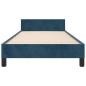 Preview: Bettgestell ohne Matratze Dunkelblau 80x200 cm Samt
