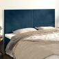 Preview: ARDEBO.de - Kopfteil Dunkelblau 160 x 5 x 118/128 cm Samt