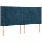 Preview: Kopfteil Dunkelblau 160 x 5 x 118/128 cm Samt