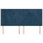 Preview: Kopfteil Dunkelblau 160 x 5 x 118/128 cm Samt