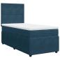 Preview: Boxspringbett mit Matratze Blau 80x200 cm Samt
