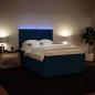 Preview: Boxspringbett mit Matratze Blau 160x200 cm Samt