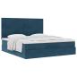 Preview: Ottoman-Bett mit Matratzen Dunkelblau 160x200 cm Samt
