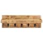 Preview: Wandgarderobe 60 x 15 x 20 cm Raues Mango-Massivholz