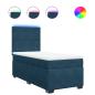 Preview: Boxspringbett mit Matratze Blau 80x200 cm Samt