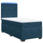 Preview: Boxspringbett mit Matratze Blau 80x200 cm Samt