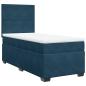Preview: Boxspringbett mit Matratze Blau 80x200 cm Samt