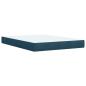 Preview: Boxspringbett mit Matratze Blau 160x200 cm Samt