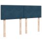 Preview: Boxspringbett mit Matratze Blau 160x200 cm Samt