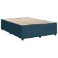 Preview: Boxspringbett mit Matratze Blau 160x200 cm Samt