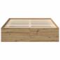 Preview: Bettgestell ohne Matratze Artisan-Eiche 160x200cm Holzwerkstoff