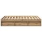 Preview: Bettgestell ohne Matratze Artisan-Eiche 160x200cm Holzwerkstoff