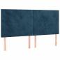 Preview: Boxspringbett mit Matratze Dunkelblau 160x200 cm Samt