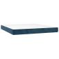 Preview: Boxspringbett mit Matratze & LED Dunkelblau 160x200 cm Samt