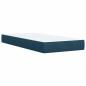 Preview: Boxspringbett mit Matratze Blau 80x200 cm Samt