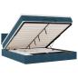 Preview: Ottoman-Bett mit Matratze & LEDs Dunkelblau 160x200 cm Samt
