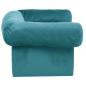 Preview: Hundesofa mit Speicher Türkis 75 x 50 x 38cm Plüsch