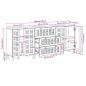 Preview: Sideboard 3 pcs Natur 60 x 33,5 x 75 cm Massivholz Mango