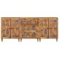 Preview: Sideboard 3 pcs Natur 60 x 33,5 x 75 cm Massivholz Mango