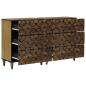 Preview: Sideboard 2 pcs Braun 60 x 33,5 x 75 cm Massivholz Mango