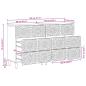 Preview: Sideboard 2 pcs Braun 60 x 33,5 x 75 cm Massivholz Mango