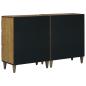Preview: Sideboard 2 pcs Braun 60 x 33,5 x 75 cm Massivholz Mango