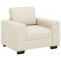 Preview: Sofa 3 stk. Beige Leinenmischgewebe