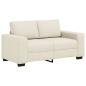 Preview: Sofa 3 stk. Beige Leinenmischgewebe
