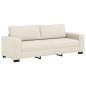 Preview: Sofa 3 stk. Beige Leinenmischgewebe