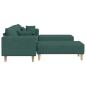 Preview: Sofa mit Kissen 3 pcs Dunkelgrün Stoff