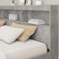 Preview: Bücherregal-Bett mit Regal Betongrau 180 x 200 cm Holzwerkstoff