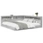Preview: Bücherregal-Bett Grau Sonoma 180 x 200 cm Holzwerkstoff