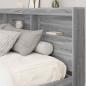 Preview: Bücherregal-Bett Grau Sonoma 180 x 200 cm Holzwerkstoff