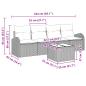 Preview: Gartensofa-set mit Kissen 5 pcs Schwarz und Türkis Poly-Rattan
