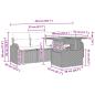 Preview: Garten-Sofa-Set 5 Stk. Schwarz Poly Rattan