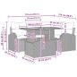 Preview: Garten-Sofa-Set 5 Stk. Schwarz Poly Rattan