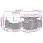 Preview: Garten-Sofa-Set 7 Stk. Schwarz Poly Rattan