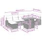 Preview: Garten-Sofa-Set 8 Stk. Schwarz Poly Rattan