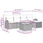 Preview: Gartensofa-set 6 Stk. Schwarz Poly-Rattan