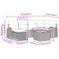 Preview: Garten-Sofa-Set mit Kissen 7 pcs Schwarz Poly Rattan